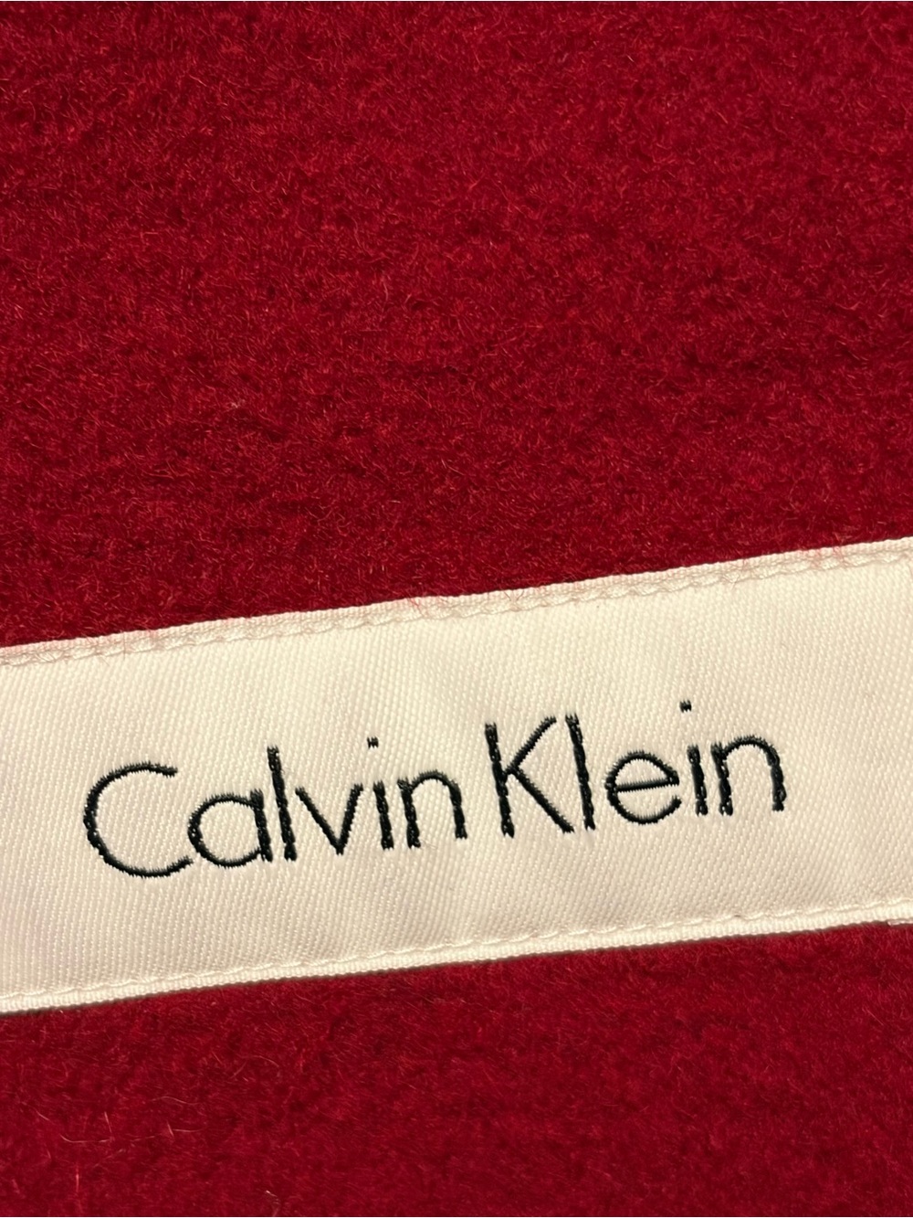 Calvin Klein Red Wool Peacoat - Picture 4 of 9